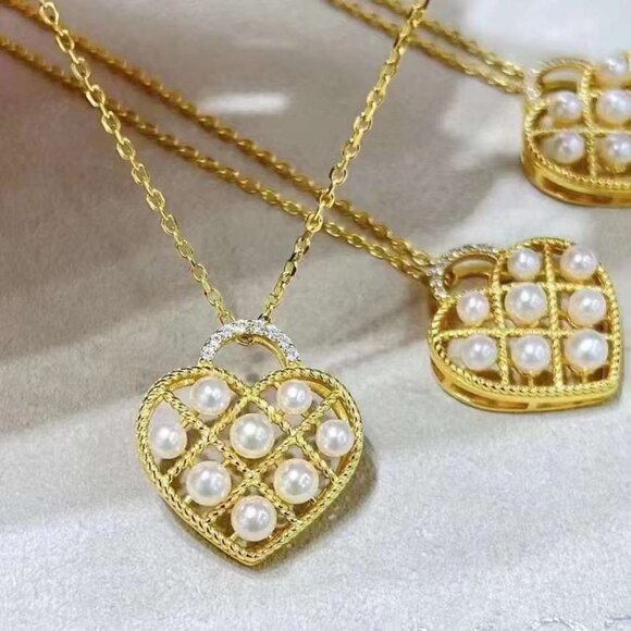 Love Bead Pearl Pendant Necklace - Picture 1 of 3